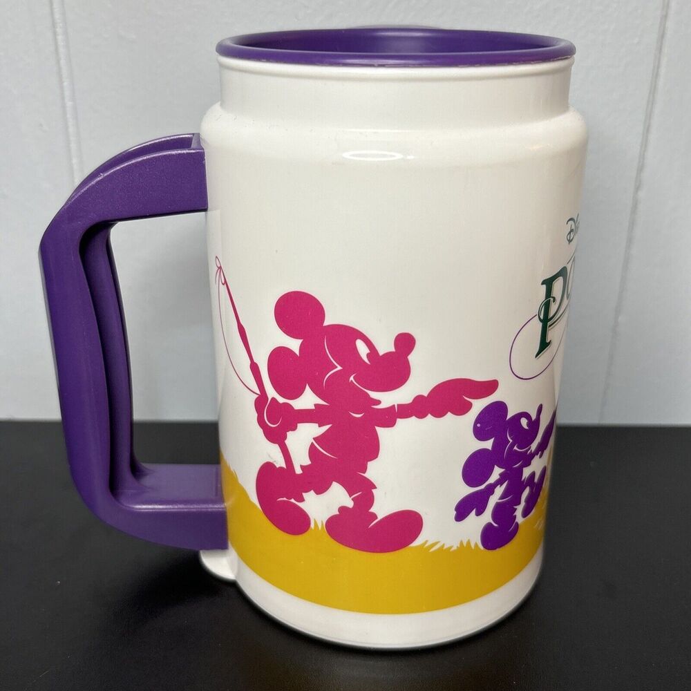 Walt Disney World Port Orleans Resort Mugs Cups Lid Retired Purple Coca Cola - Picture 1 of 8
